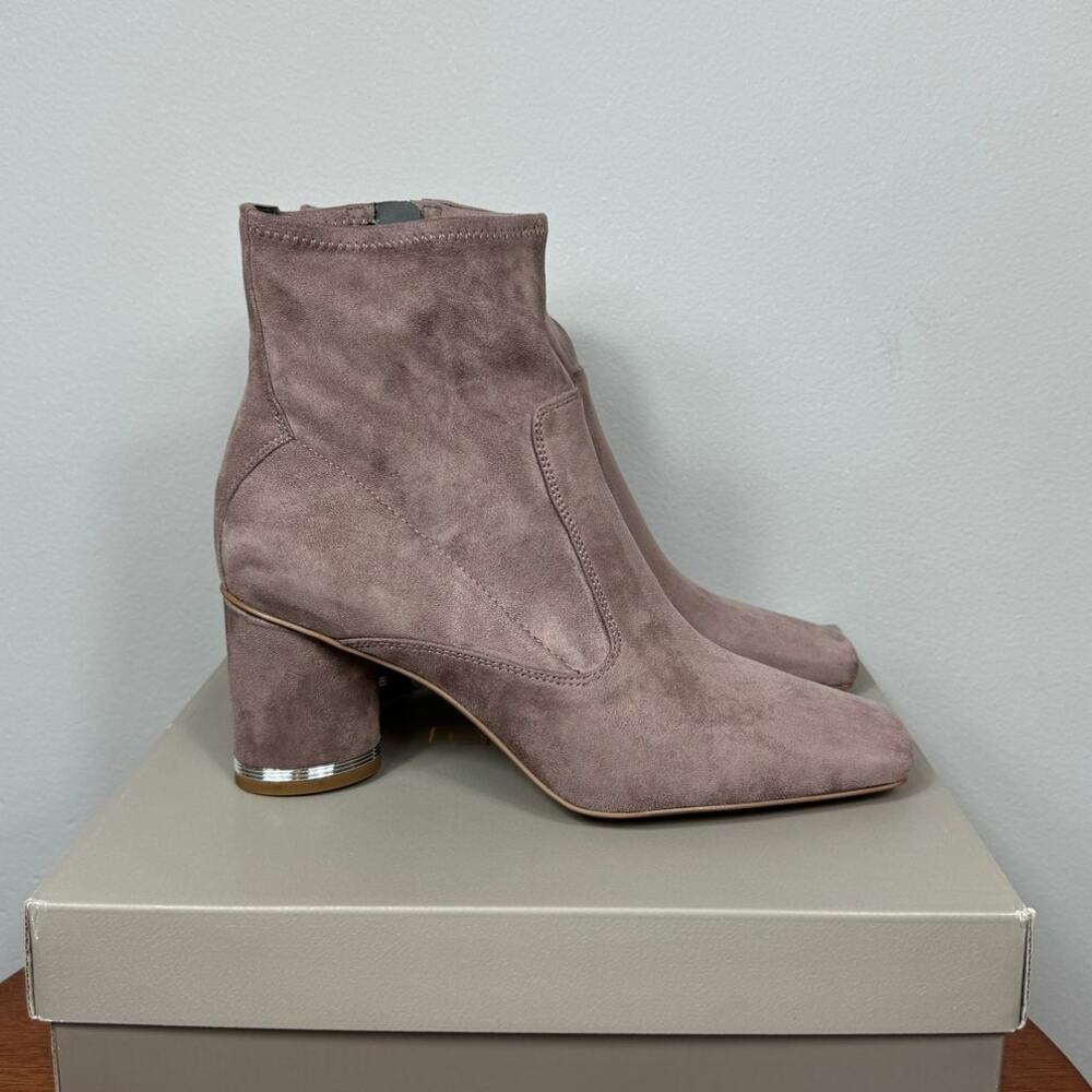 New Franco Sarto Pisa Square Toe Bootie in Heather Faux Suede Women's Size 9 - Picture 4 of 8